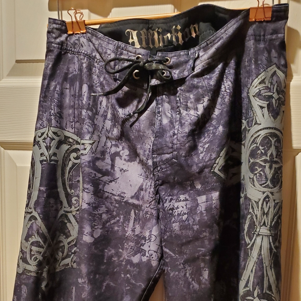 Mens Affliction board shorts